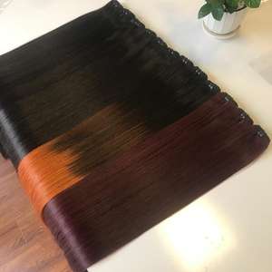 Extensiones de cabello largo SMA Precio al por mayor Mejor calidad Ombre Color naranja Cabello humano vietnamita Hueso recto Super Doble dibujado - Product Image 6