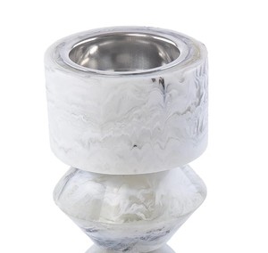 Luxury White Marble Resin <b>Bakhoor</b> Burner Mabkhara Arabic <b>Oud</b> Incense Religious Eco-friendly Mubkhar Home Fragrance Decor - Product Image 1