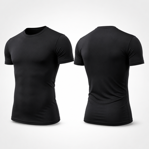 Custom Men Compression T Shirt Short Sleeve Quick Dry Stretch <b>Athletic</b> Gym Base Layer Shirt For Running Training OEM Wholesale - Product Image 1