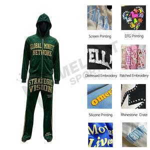 Ensemble de survêtement personnalisé pour homme avec fermeture éclair, style streetwear moderne, tissu respirant, tenue de jogging et d'entraînement - Product Image 4