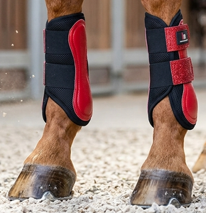 Equestrian High Quality Breathable Mesh Horse <b>Brushing</b> <b>Boot</b> Shockproof Strike Pad Neoprene Protect Tendon Lightweight Stardust - Product Image 5