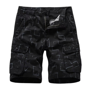 Pantalon cargo décontracté multi-poches respirant pour homme, short cargo en coton personnalisé pour l'extérieur, séchage rapide, vêtements de rue pour homme - Product Image 1