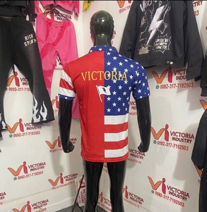 Camiseta Polo para Hombre con Estampado 3D de la Bandera de Estados Unidos, Manga Corta, Estilo Urbano, Cuello Solapa, para Verano - Product Image 2