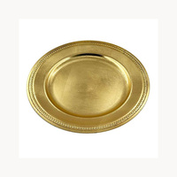 Assiette de Présentation Métallique Élégante Nouveau Design Personnalisé Luxe Or Décoratif Assiette de Dîner Nouvelle Arrivée Décoration de Table de Mariage