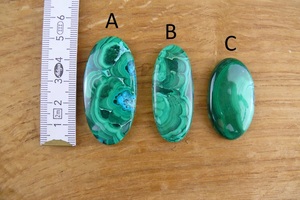อัญมณีทรงหลังเรียบธรรมชาติมาลาไคต์สำหรับทำเครื่องประดับหิน - Product Image 4