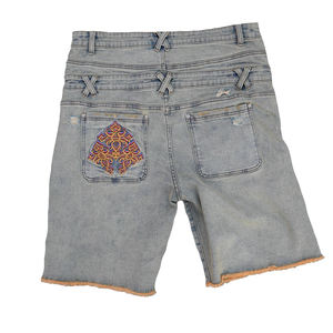 Shorts de mezclilla para hombre al por mayor, los mejores materiales, con logotipo bordado personalizado, precios económicos, del mejor fabricante, en tres colores. - Product Image 6