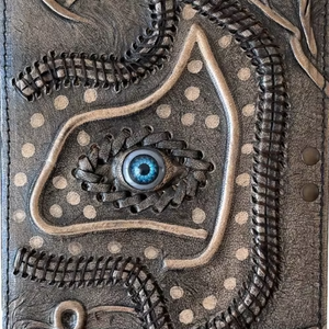 Diario Clásico Vintage de Cuero Hocus Pocus, Libro de Hechizos del Ojo Turco, Hecho a Mano, Decoración Religiosa de Halloween, Artesanía de Brujería, Piel de Vaca y Aleación - Product Image 6