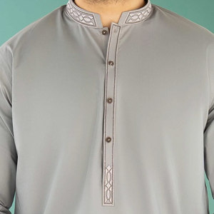 Shalwar Kameez pour homme, coupe droite moderne, tissu premium, tenue traditionnelle élégante pour les occasions formelles et décontractées - Product Image 6