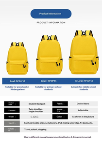 Sac à dos personnalisé Oxford tendance pour enfants et étudiants, imperméable avec fermeture éclair, pour l'école primaire, logo imprimé, pour les établissements de formation 3 - Product Image 3