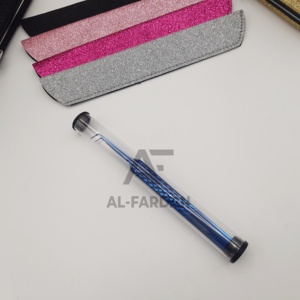 Pinzas para Extensión de Pestañas de Color Azul Plasma, Ángulo de 90 Grados, Acero Inoxidable Sólido con Empaque de Tubo de Plástico - Product Image 3