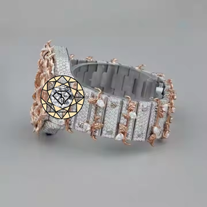 Luxury Unisex Diamond Quartz <b>Watch</b> Square Stainless Steel <b>Case</b> Analog Roman Numeral Dial Sapphire Crystal Jewelry Clasp 20mm - Product Image 3