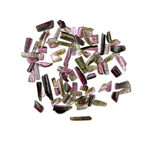 Lot de pierres précieuses en tourmaline bicolore naturelle, tranches de 5 à 29 mm, pour la création de bijoux - Product Image 4