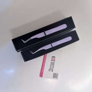 Las Mejores Pinzas para Pestañas GETUP BROSONS IMPEX Antimagnéticas y Antiestáticas de Acero Inoxidable Color Lila de 10 mm de Longitud - Product Image 6