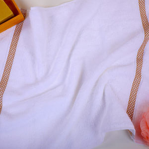 Toalla de baño blanca de lujo de calidad profesional con costuras reforzadas y secado rápido a buen precio - Product Image 1