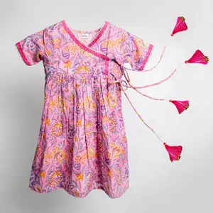 Vestido Tipo Pareo Unisex de Diseño Floral Moderno, en Voile/Algodón Puro, con Lazos, Ligero, Estilo Boho, para Niños, Fiestas, Picnic, Uso Casual de Verano - Product Image 2