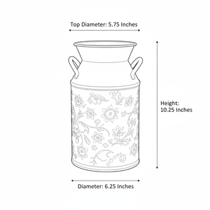 Maceta de Metal Galvanizado Estilo Rústico Vintage, Florero Retro Antiguo, Soporte para Plantas de Granja - Product Image 6