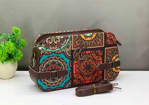 Floral Pattern Clutch Cross-Body <b>Bag</b> Embroidery Design Magnetic Closure Fashionable Daily Use Jute Material <b>Wedding</b> Eco-Friendly - Product Image 2