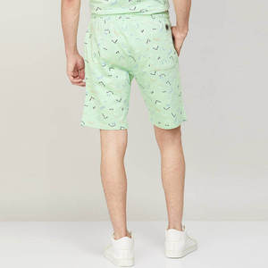 กางเกงขาสั้นผู้ชายสีเขียวมิ้นท์ ผ้าโพลีเอสเตอร์รักษ์โลก สไตล์ลำลองสำหรับฤดูร้อน มีเชือกผูก เหมาะสำหรับใส่ไปชายหาดและสตรีทแวร์ - Product Image 3