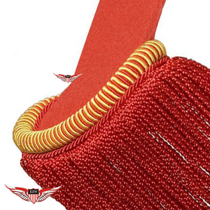 Epaulettes Rojos con Flecos, Epaulettes Franceses Estilo Napoleón, Elegantes, Personalizados y Ecológicos - Product Image 2