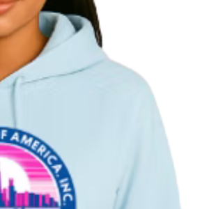 Sweat à capuche graphique bleu clair pour femme, pull décontracté à manches longues, streetwear quotidien, vêtement confortable pour un style de vie actif - Product Image 2