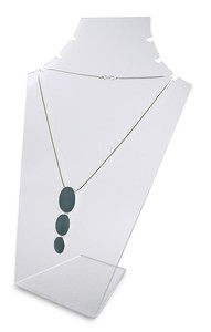 Buste de bijoux en acrylique blanc de luxe tendance 2025: présentoir élégant pour colliers et boucles d'oreilles - Product Image 3