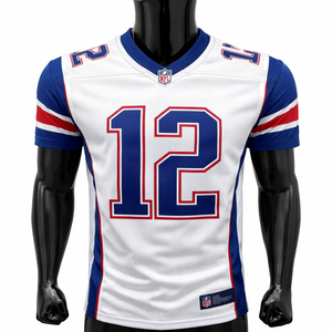 Maillot de football américain personnalisé OEM, court, uni, avec nom et numéro d'équipe, séchage rapide, 100 % polyester, broderie sublimée, grandes tailles - Product Image 1