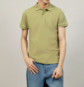 Chemise Homme Printemps à Manches Courtes en Coton Tricoté Personnalisable avec Logo d'Usine, Noire, Respirante, Écologique, Grandes Tailles - Product Image 2