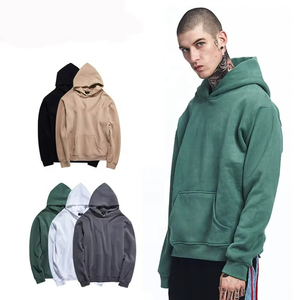 เสื้อฮู้ดดี้ผู้ชายผ้าฟลีซคุณภาพสูง 100% ผ้าฝ้าย ไม่มีเชือกผูก สไตล์สตรีทแวร์ ปักลาย 3 มิติ สำหรับฤดูใบไม้ร่วง - Product Image 5