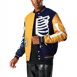 Chaqueta Varsity Slim Fit para Hombre con Logotipo Personalizado, 100% Lana, Resistente al Viento, Ecológica, Bordada, Antibacteriana y Transpirable, Superventas - Product Image 1