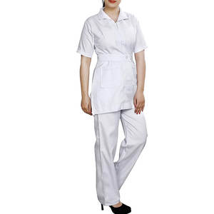 Tenue médicale non tissée extensible blanche pour femmes, vente en gros, modèle 2026 - Product Image 3