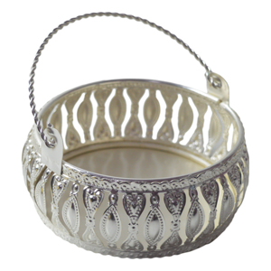 Luxury <b>Gold</b> Colored Design Bouquet Fruit Candy With Handle Hanging Design Best For <b>Storage</b> Fashion Fruit With Decorative <b>Basket</b> - Product Image 2