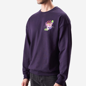 Sudadera con cuello redondo y estampado de dibujos animados de Pantera Rosa para hombre, jersey de algodón de corte regular, ropa informal de otoño - Product Image 3