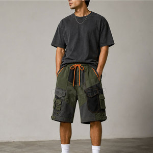 Pantalones cortos cargo de color sólido de alta calidad en venta, pantalones cortos cargo para hombre de marca privada, pantalones cortos cargo para hombre con MOQ bajo - Product Image 3
