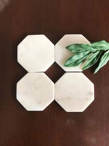 Premium Marble Coasters Set With Holder For Dining <b>Table</b> <b>Protection</b> Stylish Home And Hotel Decoration - Product Image 4