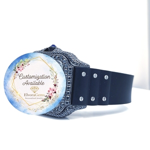 Reloj Inteligente Redondo de Acero Inoxidable para Mujer con Gemas, Personalización Disponible, Reloj de Joyería de Moda - Product Image 2