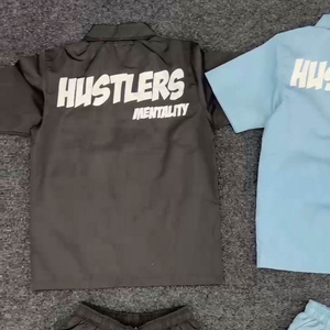 Ensemble décontracté 2 pièces pour homme, t-shirt et short en tissu éponge, 100 % coton, séchage rapide, personnalisable avec logo, idéal pour l'entraînement DTF – Qualité supérieure - Product Image 5