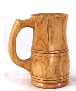 Wooden Mug Handmade Solid Wood Coffee <b>Cup</b> Natural Finish Rustic Style Eco Friendly Drinkware <b>for</b> Daily Use - Product Image 4