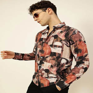 Camisas de manga larga antiarrugas de alta calidad para hombre 2024, estilo lavado con estampado Digital de calle a la moda para el verano de los adolescentes - Product Image 4