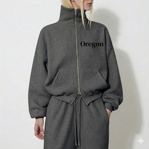 High Quality Fleece Women Two Piece <b>Set</b> Hoodie Jacket and Sweatpants Cozy Cotton Women Tracksuit <b>Set</b> Full Zip Hoodie and Slim Fi - Product Image 5