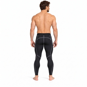 Leggings de Yoga para Hombre 100% Poliéster Spandex con Costuras en Contraste, Transpirables, Ecológicos, Compresivos, para Gimnasio y Fitness - Product Image 3