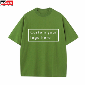 Camiseta de Algodón Oversize para Hombre, Manga Corta, Cuello Redondo, Color Sólido, Estilo Casual, Tejido Jersey Transpirable, Logotipo Frontal Personalizable - Product Image 1