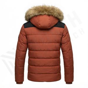 Conçu sur mesure de haute qualité hommes blouson aviateur col rond écologique imperméable manteau d'hiver toile tissu avant élégant haut - Product Image 3