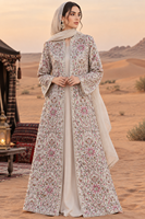 Tissu en dentelle brodée à motif floral, largeur standard, pour usage textile domestique, vêtements ethniques pour femmes, veste, lahenga, sherwani, abaya