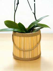 Cesta de Bambú Hecha a Mano para Plantas, Cubierta de Maceta Tejida Estilo Boho, 20x18 cm, Soporte Ecológico y Natural para Plantas, Proveedor OEM Vietnam - Product Image 2