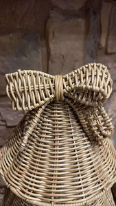 Natural Color Wove Rattan Christmas Tree Wicker Rattan Decoration for Gifts for Rattan Decor Kids - Product Image 3