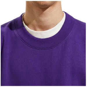 Wholesale 100% cotton Oversized <b>for</b> Print Autumn Plain Dyed Fleece <b>Turtleneck</b> Folded Hem Casual Pullover Sweatshirt <b>Men</b> - Product Image 5