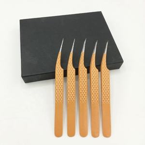 Pinzas Profesionales Personalizadas para Extensión de Pestañas, Agarre Fuerte, Punta de Fibra de Acero Sostenible, Acero Inoxidable Japonés - Product Image 5