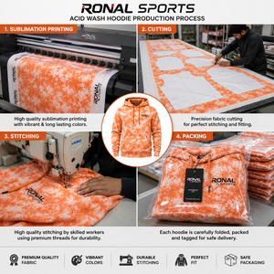 เสื้อฮู้ดดี้แบบสวมหัวย้อมสีเอซิดวอช ผลิตตามสั่งขายส่ง OEM ผ้าฝ้าย/โพลีเอสเตอร์ ทรงปกติ ผ้าเฟรนช์เทอร์รี่ ย้อมสีพื้น กันน้ำ พิมพ์ลาย - Product Image 5