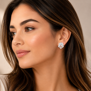 Luxury Moissanite Plated White Gold Stud <b>Earrings</b> Marquise Shape Diamond <b>Earrings</b> Elegant Jewelry for Women Engagement Gift - Product Image 5