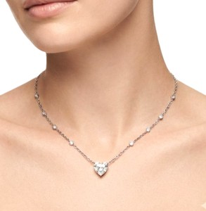 DEF Color VS VVS Clarity Heart & Round Cut Lab Grown Diamond 9K 10K 14K 18K <b>Solid</b> <b>Gold</b> IGI Certified Proposal Gift Chain <b>Pendant</b> - Product Image 5
